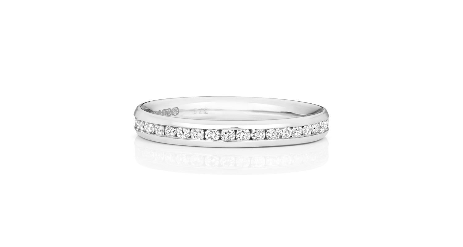 18ct White Gold Diamond Full Eternity Ring